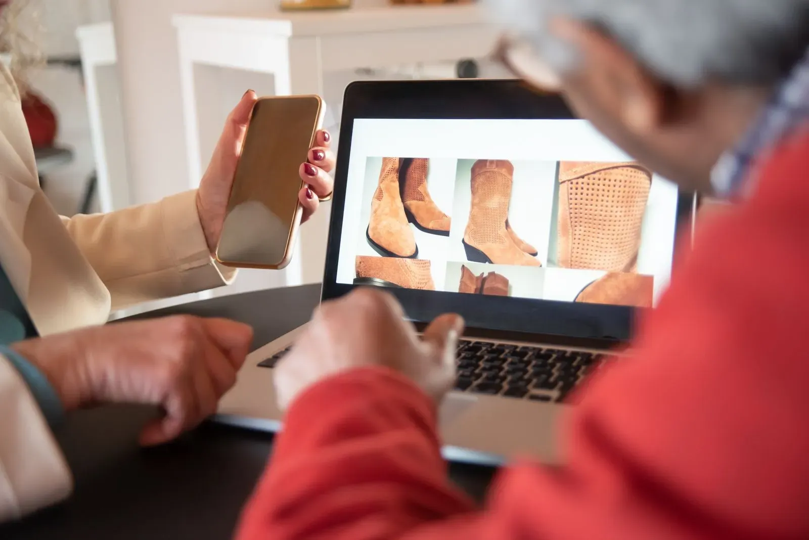 Shoppers browsing product pages of an online store