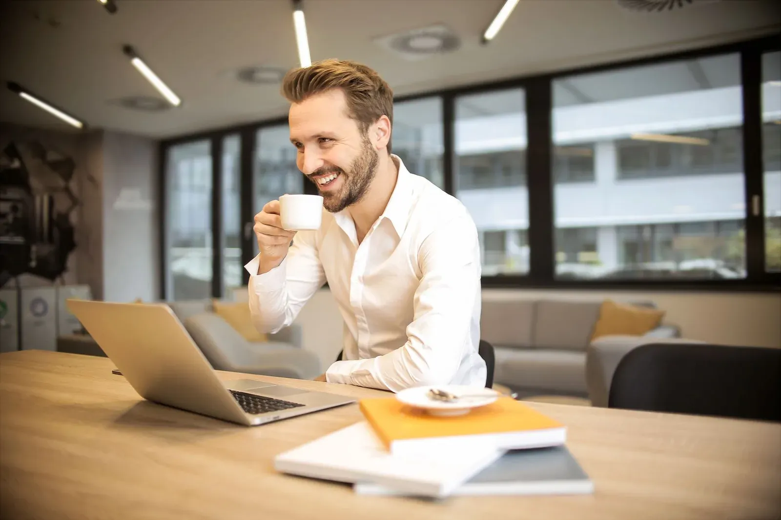 Relaxed office desk reflecting worry-free website maintenance services